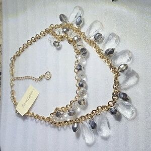 Erica Lyons gold tone textured necklace